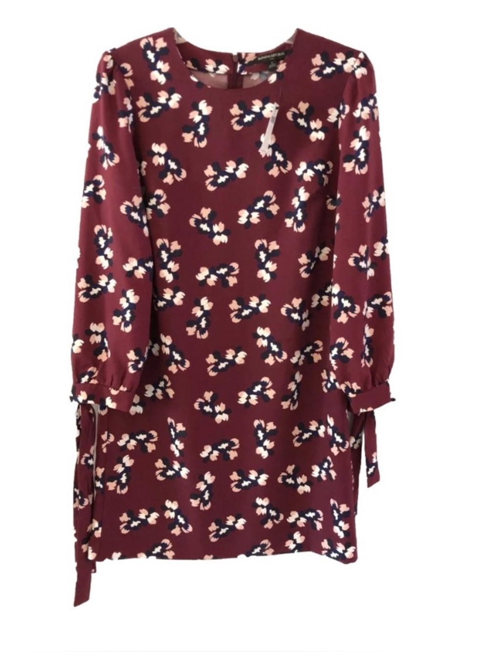Banana Republic Plum and Cream Floral Shift Dress
